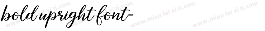 bold upright font字体转换